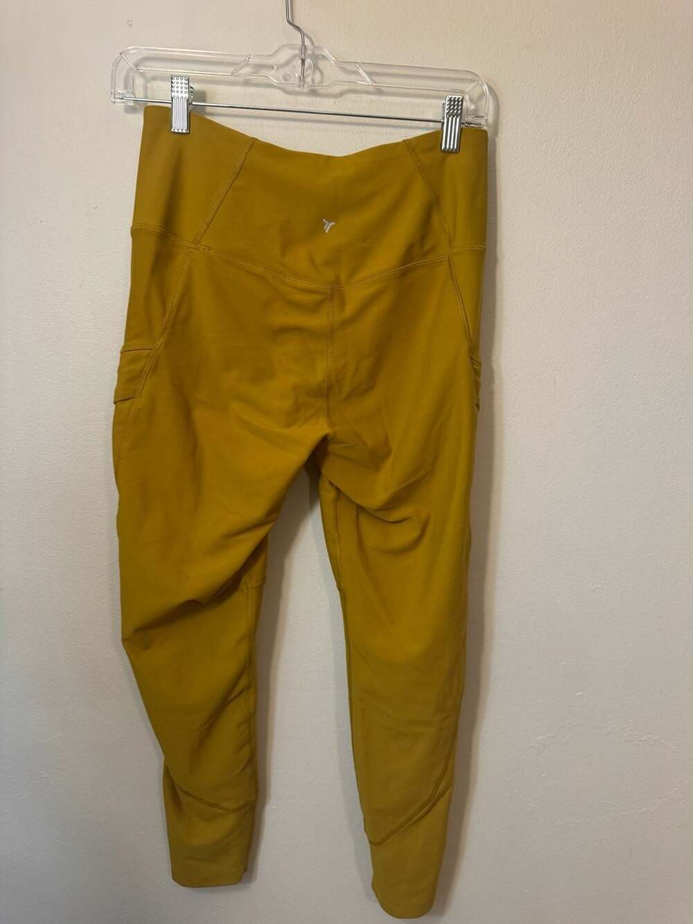 Old Navy Active High-Rise PowerSoft Go-Dry Cargo Leggings in Mustard Yellow - Picture 2 of 4